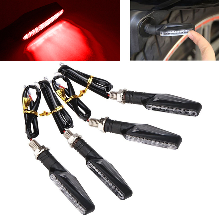 Red 9 LED Turn Signal Indicator/ KTM LED Indicators Light, Bike Indicators Lamp for All Motorcycle/ Bikes