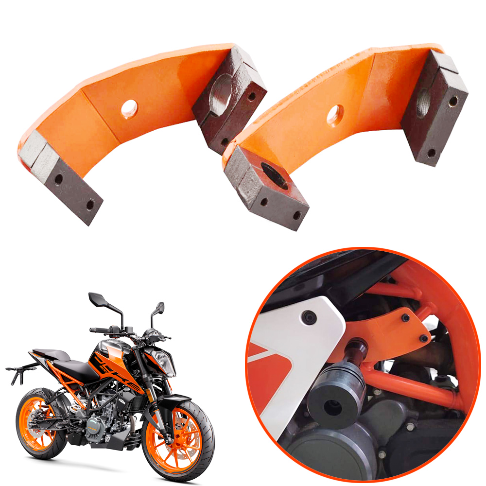 Heavy Duty Frame Slider Brackets, Crash Guards Slider's Base, Frame Protectors for KTM DUKE/ KTM RC (2 Pcs)