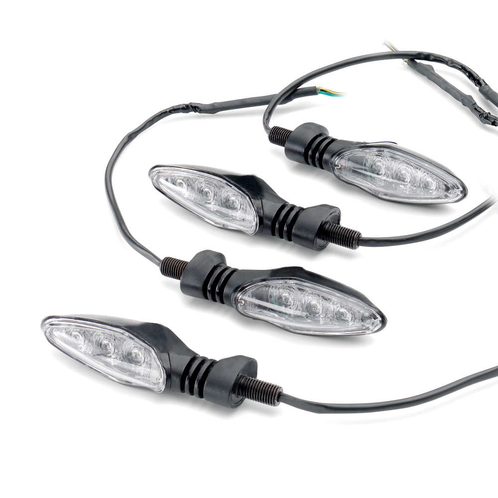 thumbnail image 2 of 4x Chrome Motorcycle 12 LED Skull Turn Signal Indicators - Universal Front/Rear 2 of 6