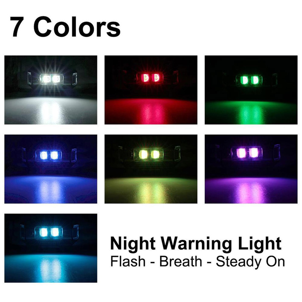 HumBiG ™7 Colors LED Aircraft Strobe Lights & USB Charging Parking