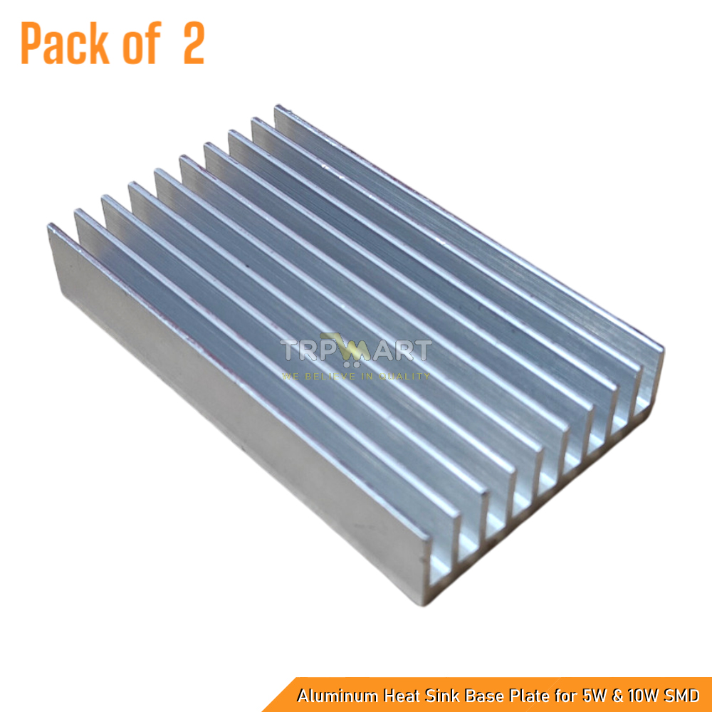 2 PCS of Heat Sink, Aluminum Base Plate for 5W & 10W SMD, LED, Lamp Heat-Sink Radiator Cooling Fin for IC LED Power, DIY Projects