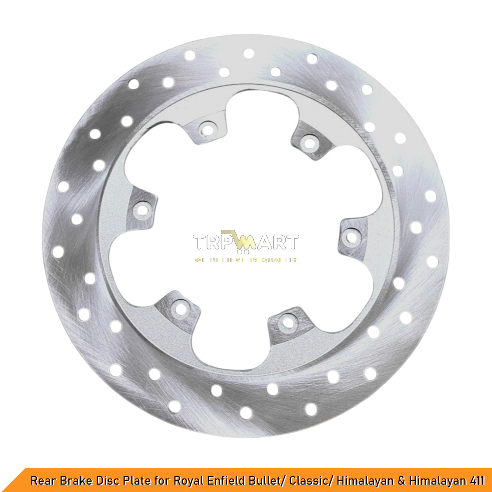 Rear Brake Disc Plate Compatible with Royal Enfield Bullet All Models, Classic All Models, Himalayan, and Himalayan 411 - Genuine OEM Replacement