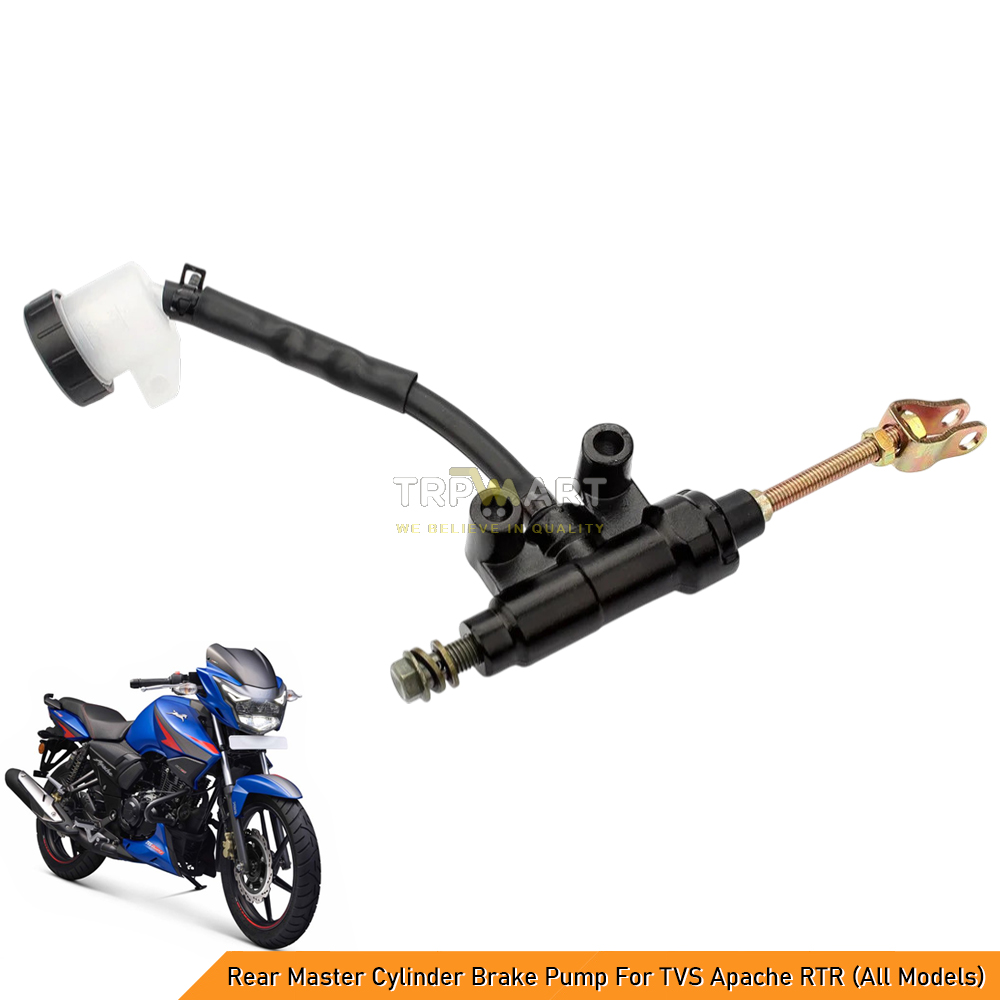 Rear Disc Brake Pump Master Cylinder Hydraulic Pump For TVS Apache RTR 160, RTR 160 4V, RTR 180, RTR 200 & RTR 200 4V (RTR All Models 2006 to Present)