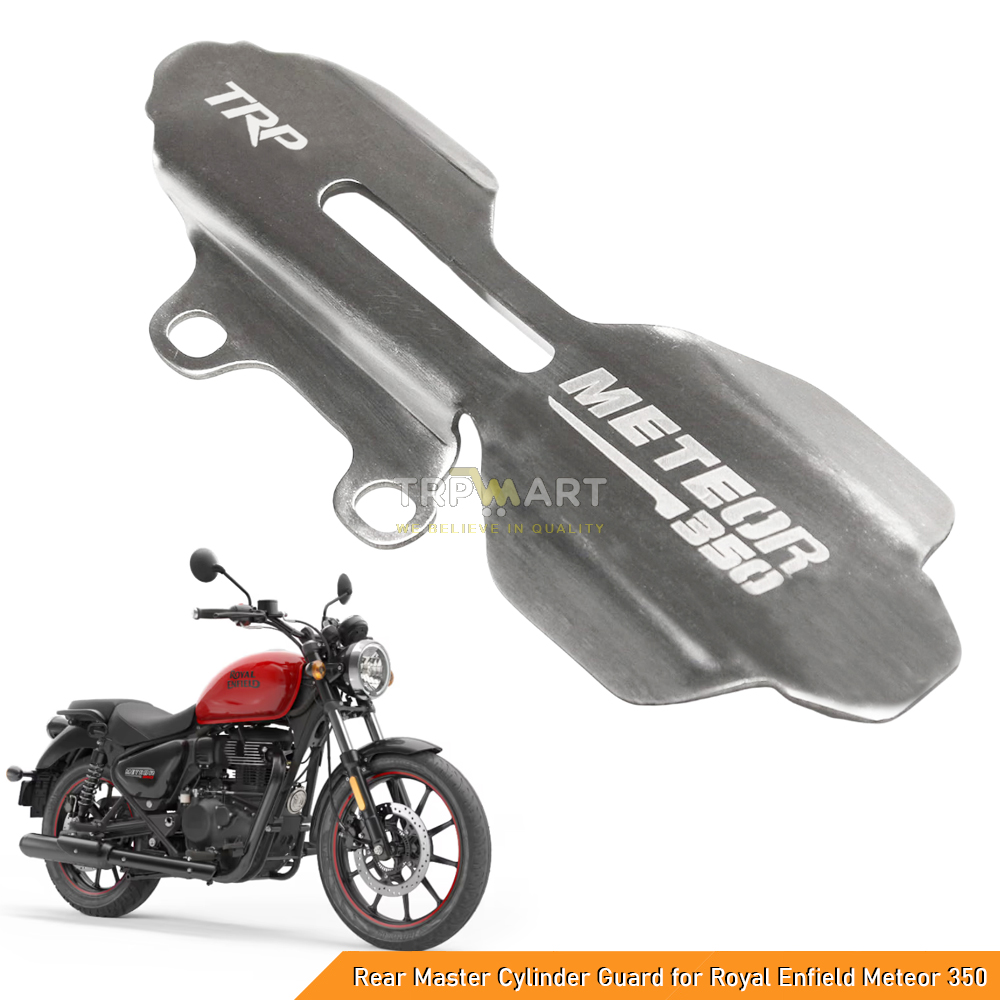 Heavy-Duty Stainless Steel Rear Brake Master Cylinder Guard for Royal Enfield Meteor 350
