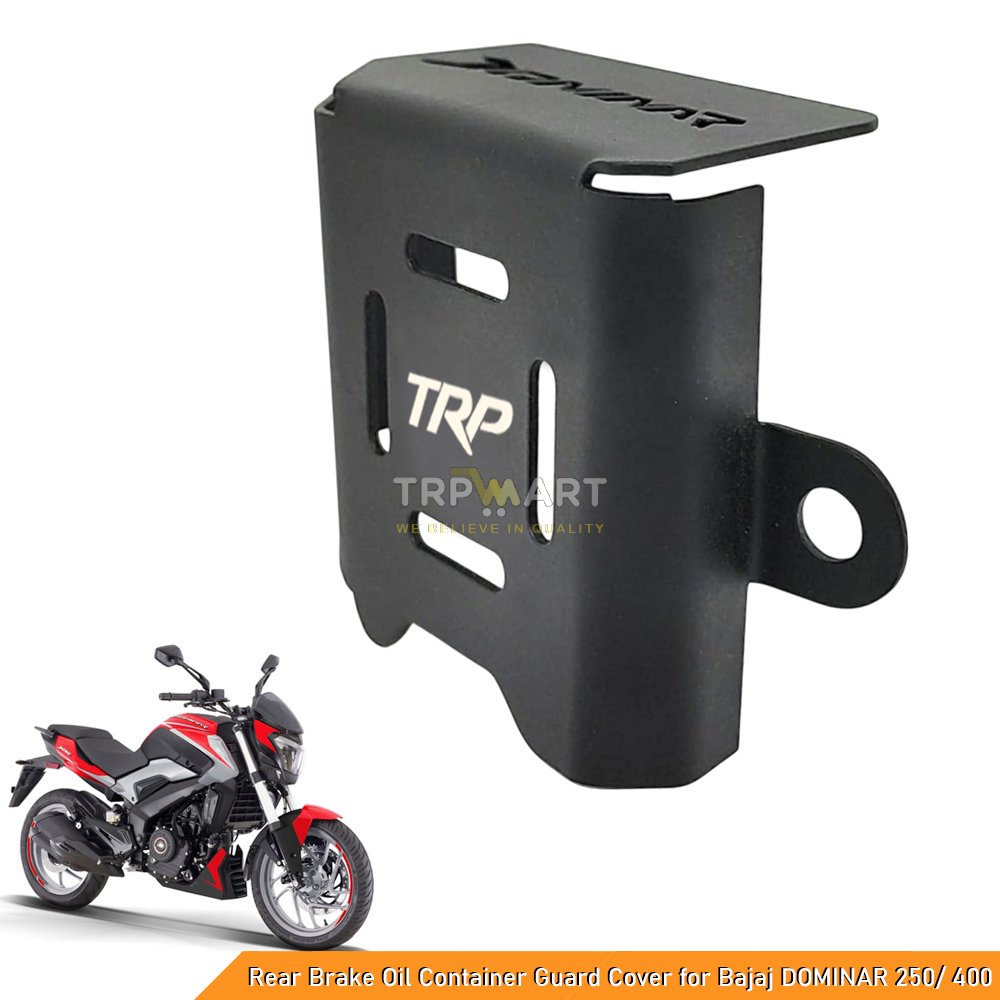 Brushed Stainless Steel Rear Brake Oil Container Guard Compatible with Bajaj DOMINAR 250/ 400  - Protective Reservoir Cap  (Black)