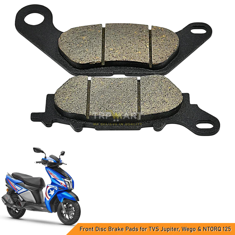 High-Performance Front Disc Brake Pads for TVS Jupiter, Wego & NTORQ 125  - Enhanced Stopping Power