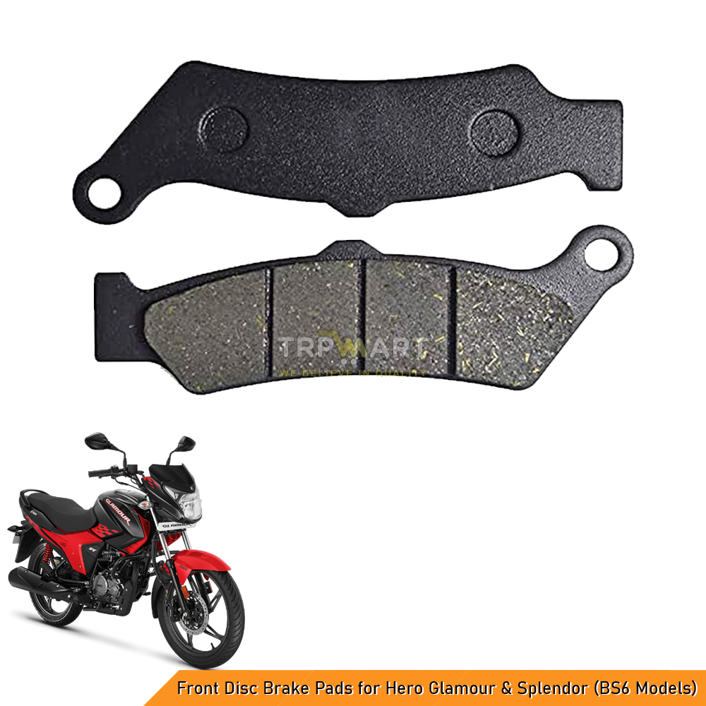High-Performance Front Disc Brake Pads Compatible for Hero Glamour & Splendor (BS6 Models) – Enhanced Stopping Power & Durability