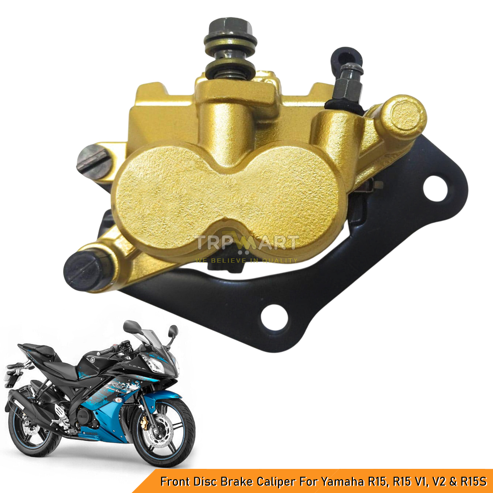 Premium Front Disc Brake Caliper Assembly for Yamaha R15, R15 V1, V2 & R15S - High-Quality Replacement Part