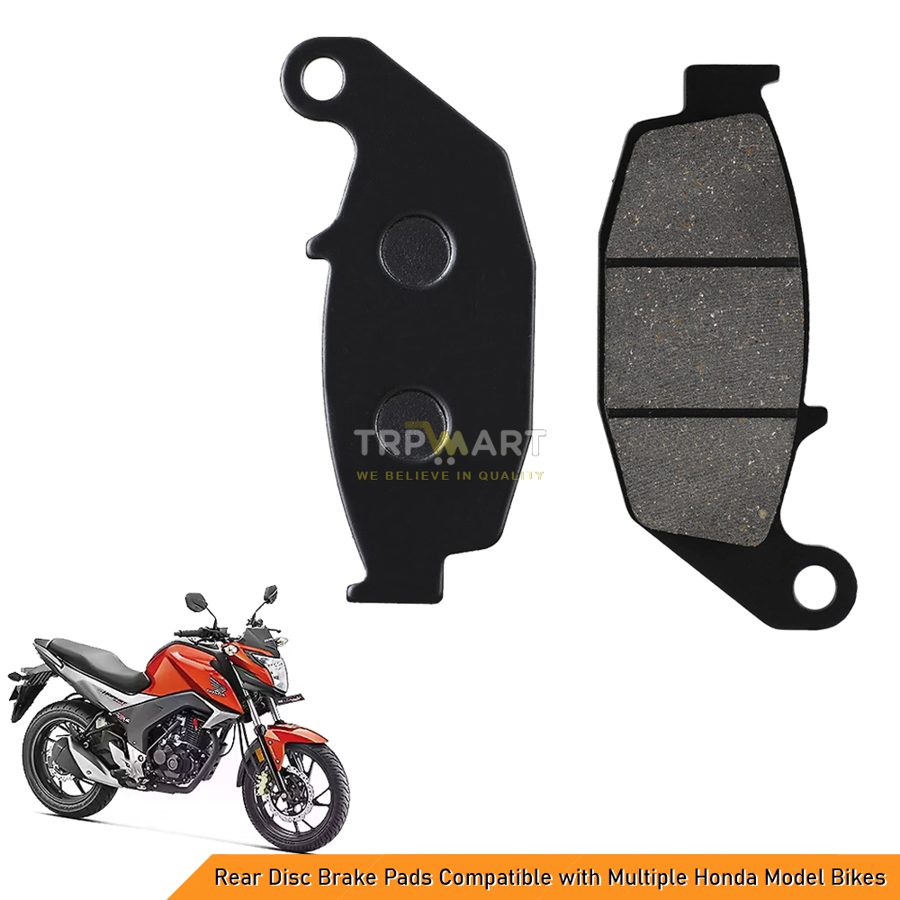 High-Performance Rear Disc Brake Pads Compatible for Honda CB Dazzler/ CB Shine/ CB Hornet 160R CBS/ CB Trigger/ CB Unicorn 160 - Enhanced Stopping Power & Durability