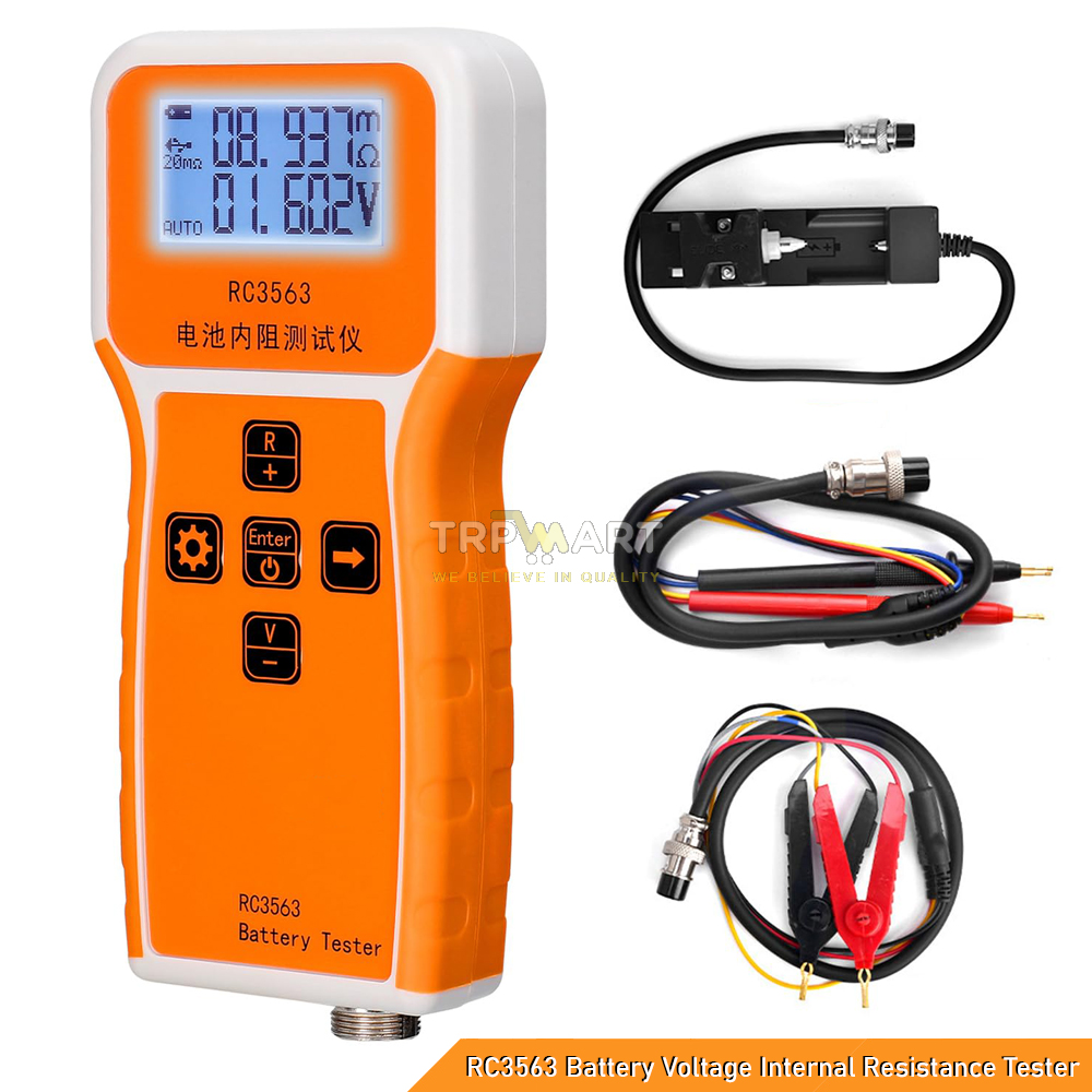 RC3563 IR Tester 200Ω 100V Handheld Portable Battery Tester, High Precision Battery Internal Resistance Tester for NMC, LFP, LiFepo4, 18650, Lithium Battery - Good Accuracy Battery IR Tester
