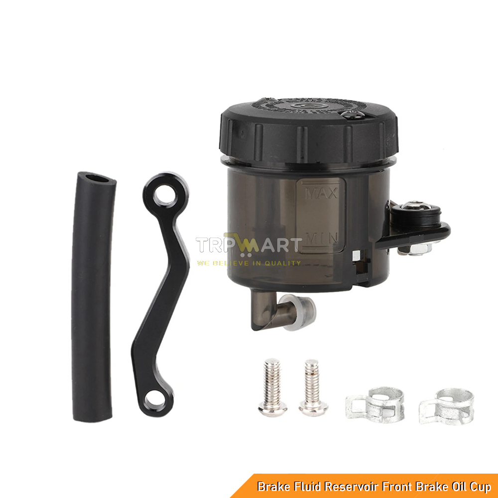 Universal Motorcycle Brake Clutch Reservoir Cup Fluid Bottle Oil Reservoir Tank Cup with Bracket Oil Tube Clamps