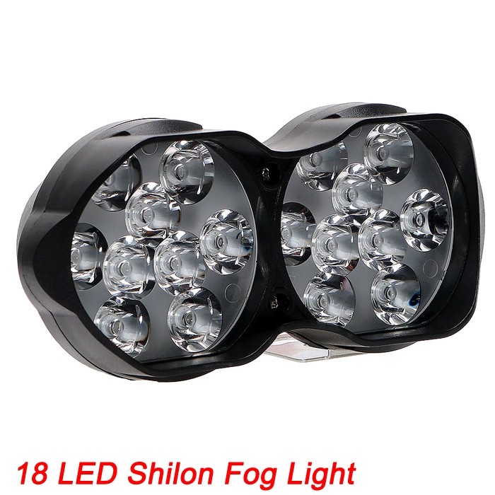 3 Light Mode 18 LED Headlight Driving Fog Spot Light Lamp Waterproof 30W Shilon Light For Motorcycle And Cars