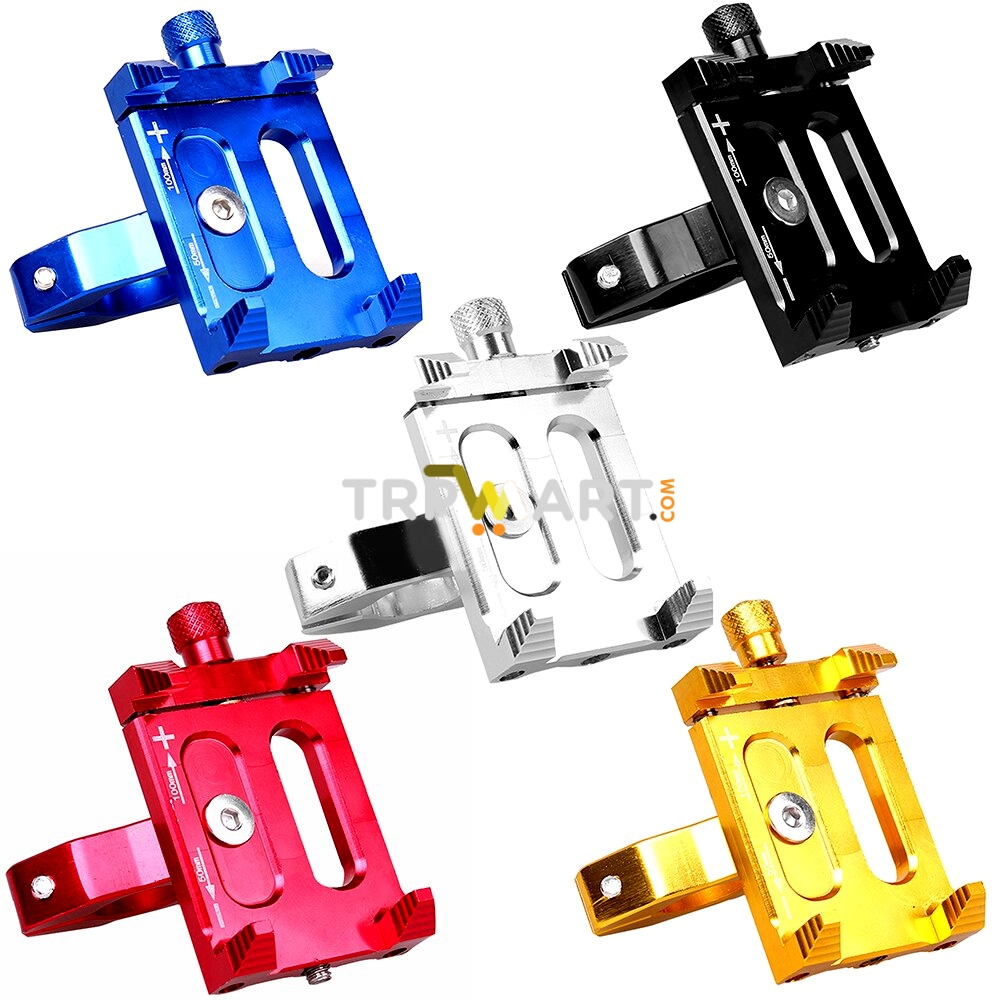 Universal CNC, Motorcycle Handlebar Mount Holder Stand for 3.5-6.2 Inch Mobile, GPS, Gopro Action Camera, Anti-Slip Fixed Bracket Shockproof