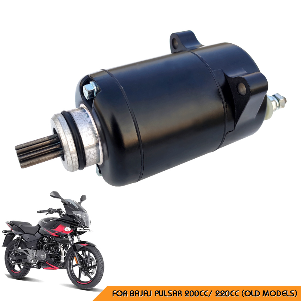 Self Starter Motor Assembly Compatible with Bajaj Pulsar 200cc/ 220cc (Old Models) - Reliable & High-Performance Starter