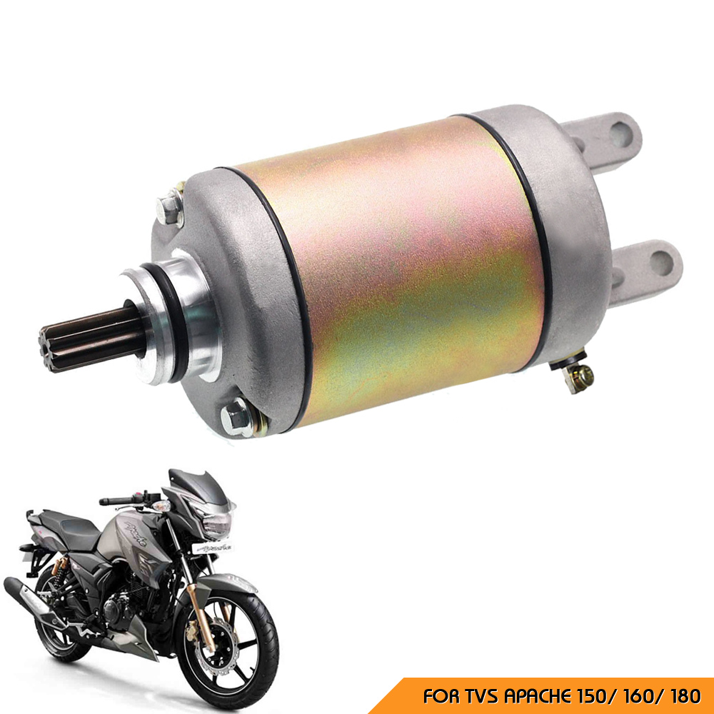 High-Performance Self Starter Motor Compatible with TVS Apache RTR 150/ 160/ 180, Compatible & Reliable Self Motor for TVS Apache (All Models)