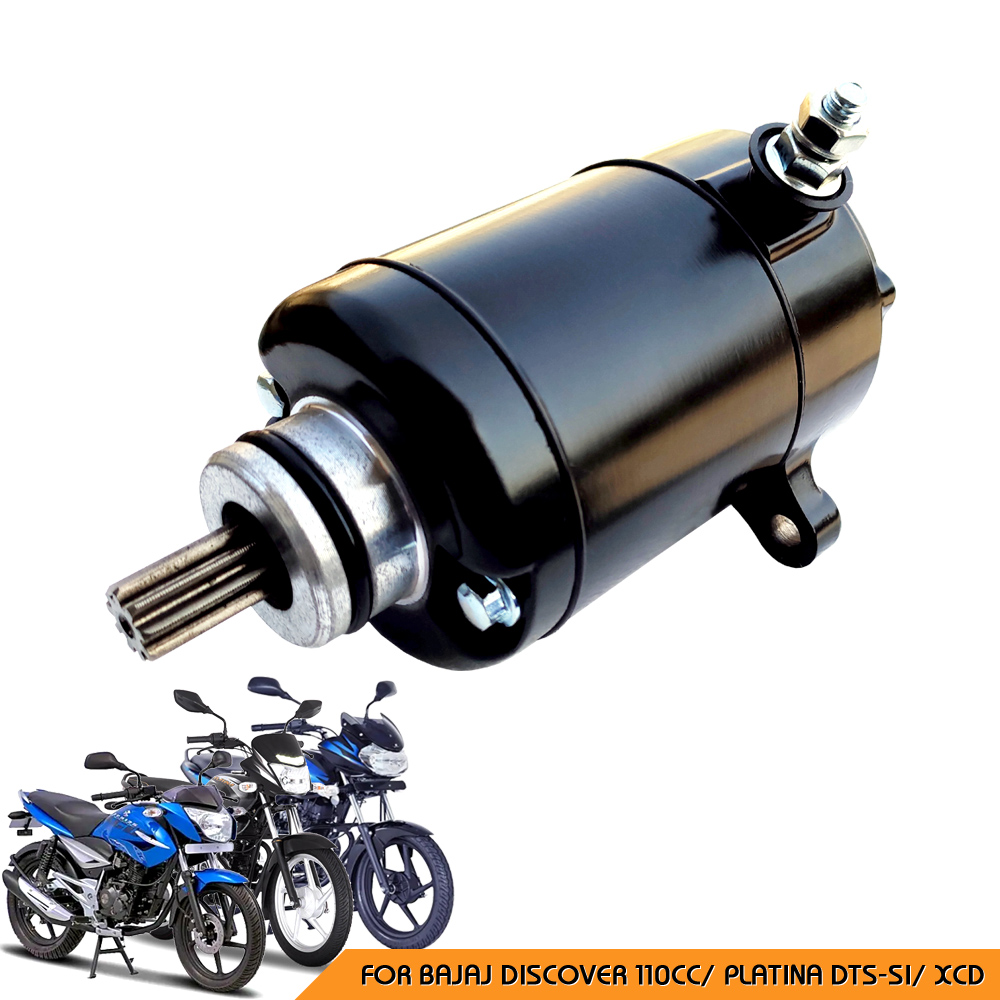 Self Starter Motor Assembly Compatible with Bajaj Discover 110cc/ Bajaj Platina DTS-Si/ Bajaj XCD - Reliable & High-Performance Starter