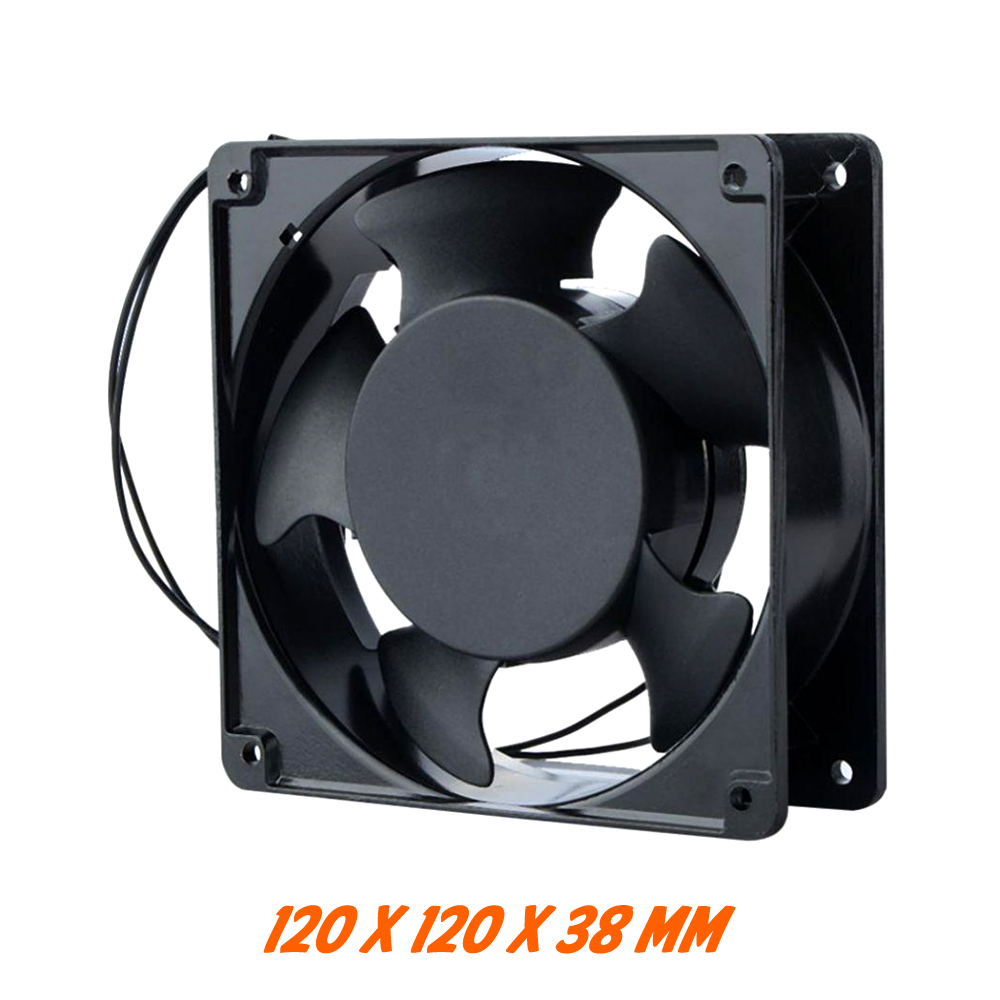 High Quality Metal 220V AC Axial Fan for DIY Projects Cooling, Network Rack, CCTV Rack, Server, Computers, Instrument Cooling, Size 4.75 Inches