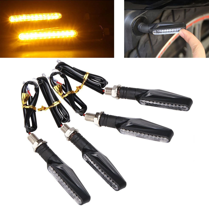 Yellow (Amber) 9 LED Turn Signal Indicator/ KTM LED Indicators Light, Bike Indicators Lamp for All Motorcycle/ Bikes