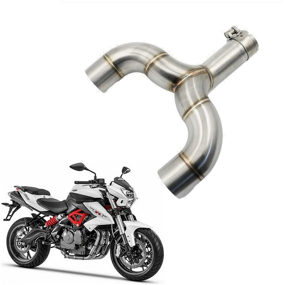 Stainless Steel Motorcycle Exhaust Middle Muffler Bend Pipe for Benelli TNT 600I/ Benelli BJ600/ Benelli BN600