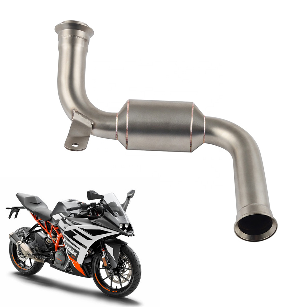 Stainless Steel Motorcycle Exhaust Middle Muffler Bend Pipe for KTM RC 200/ RC 390 (BS6)