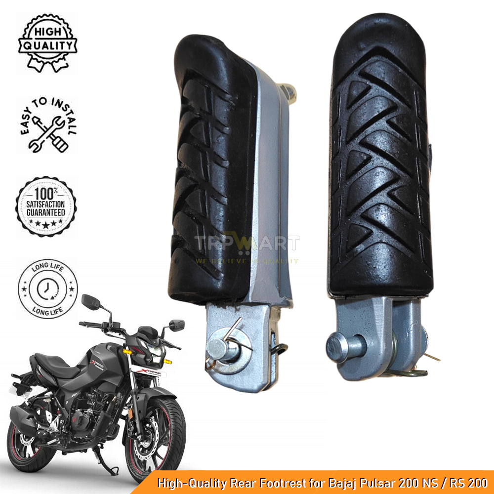 High-Quality Front Footrest for Hero Xtreme/ Hero Splendor iSmart - Premium Comfortable & Durable Foot Pegs Mount Aluminum Alloy & Black Rubber