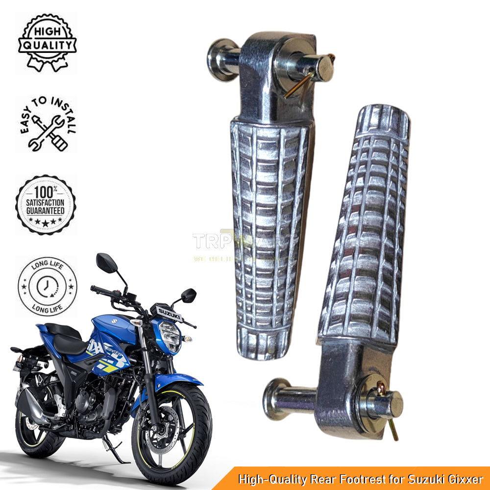 High-Quality Rear Footrest for Suzuki Gixxer - Premium Aluminum Alloy Pillion Foot Pegs | Durable & Comfortable Mount