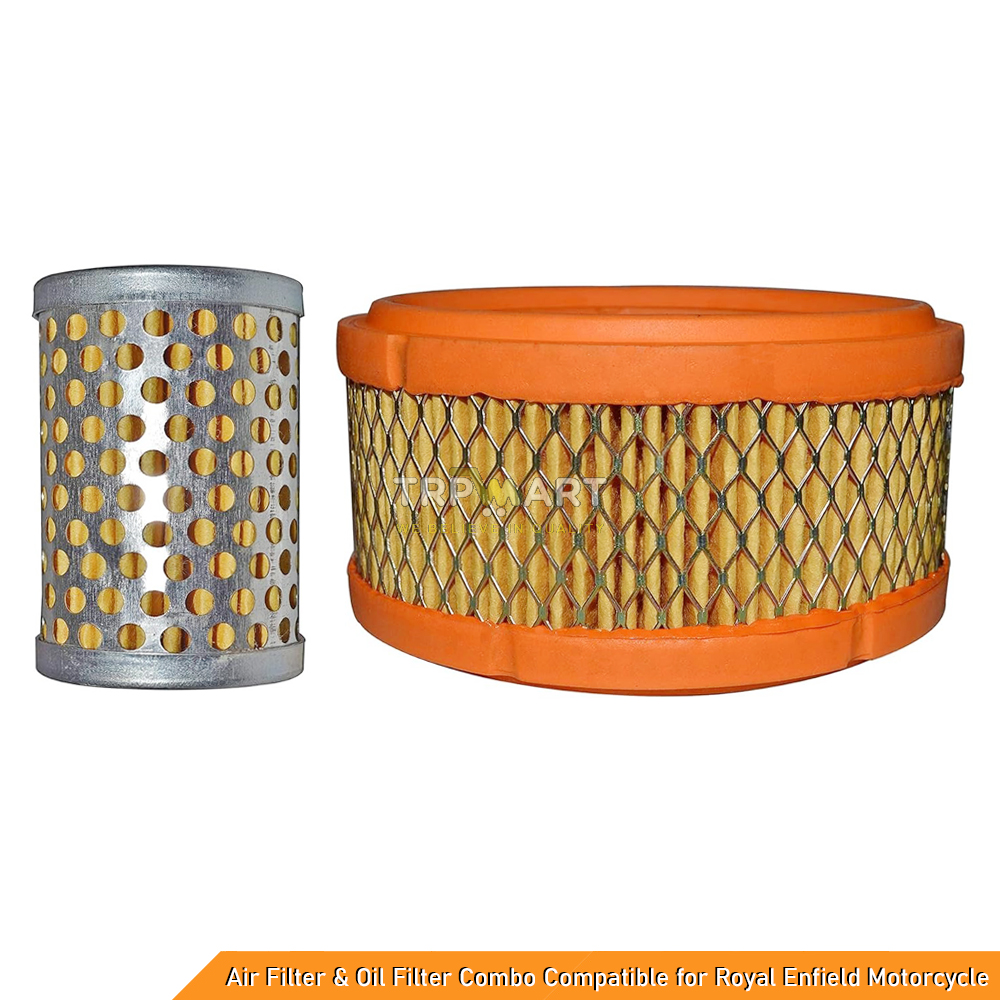 High-Quality Air Filter & Oil Filter Combo Compatible for Royal Enfield Bullet, Classic, Electra & Thunderbird