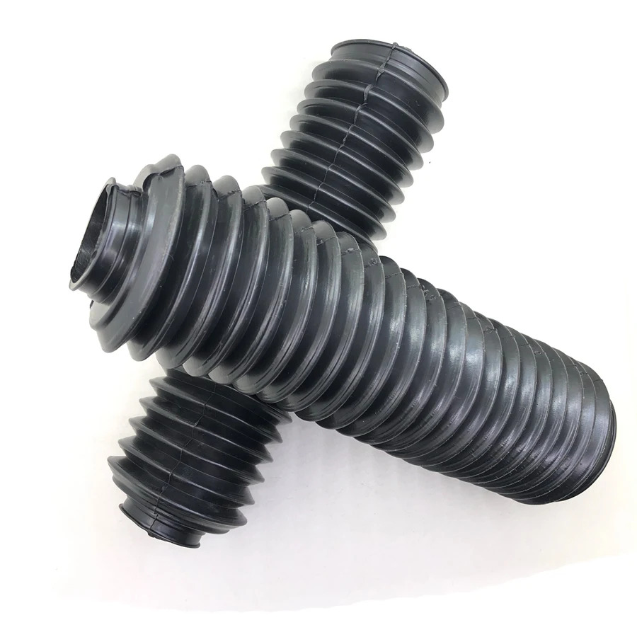 Universal Motorcycle Front Fork Rubber Gaiters - Dust-Proof Shock Protection Boot Cover for Motorbike