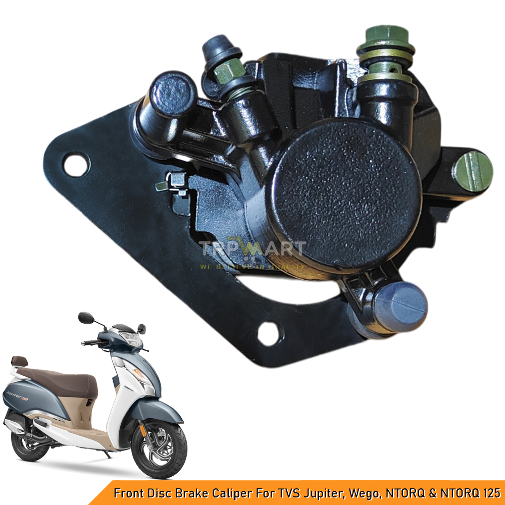 Premium Front Disc Brake Caliper Assembly for TVS Jupiter, Wego, NTORQ & NTORQ 125 - High-Quality Replacement Part