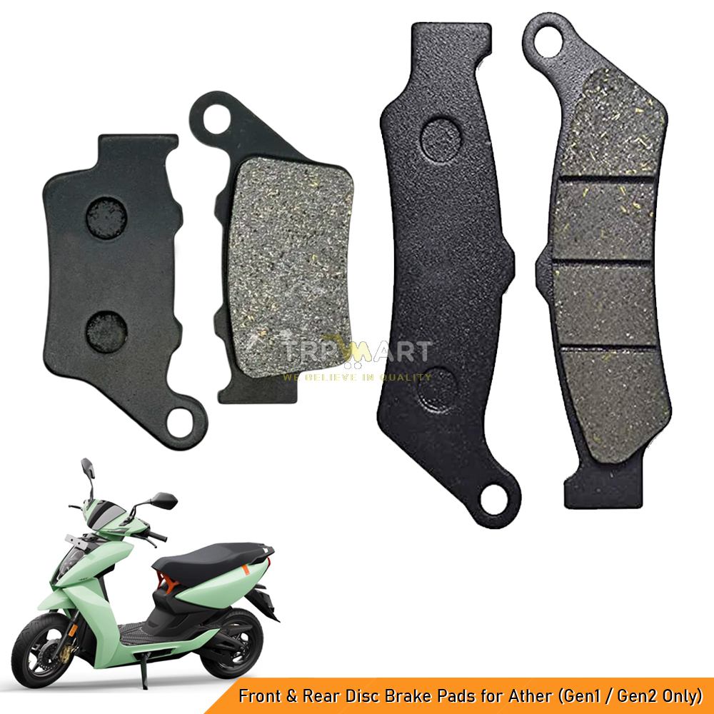 High-Performance Front & Rear Disc Brake Pads Compatible for Ather Electric Scooters Gen 1 & Gen 2 Only - Enhanced Stopping Power & Durability