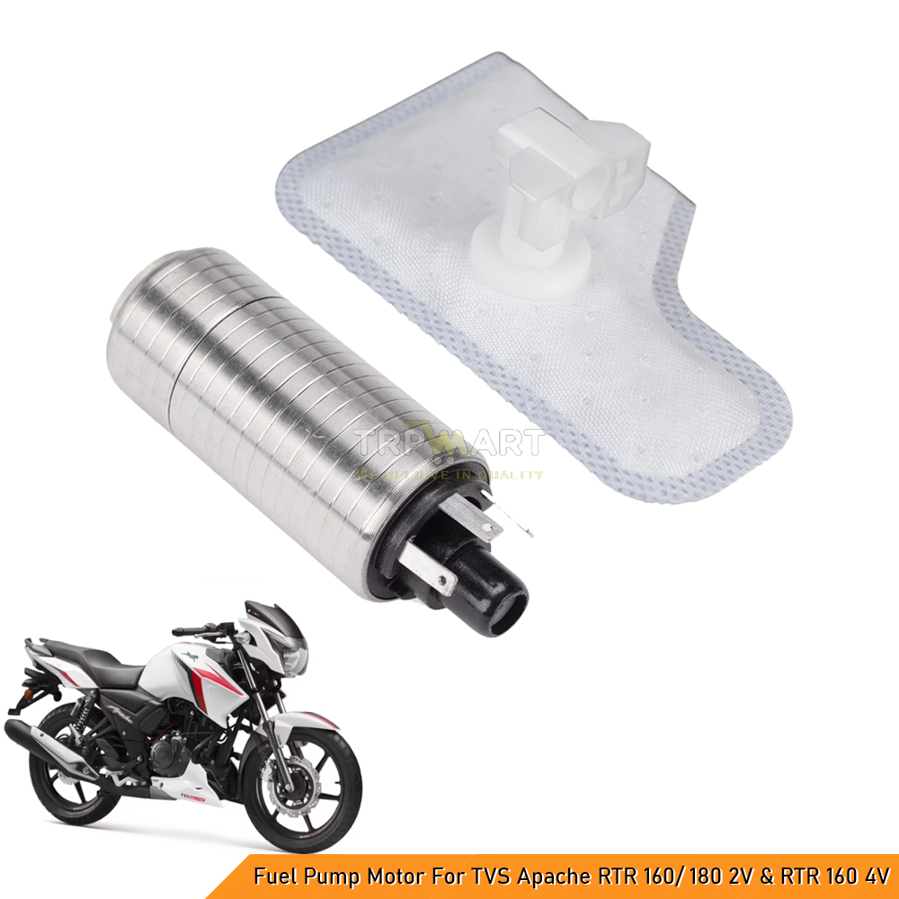 Fuel Pump Motor For TVS Apache RTR 160/ 180 2V & RTR 160 4V + Free Fuel Pump Filter - Boost Engine Performance & Efficiency