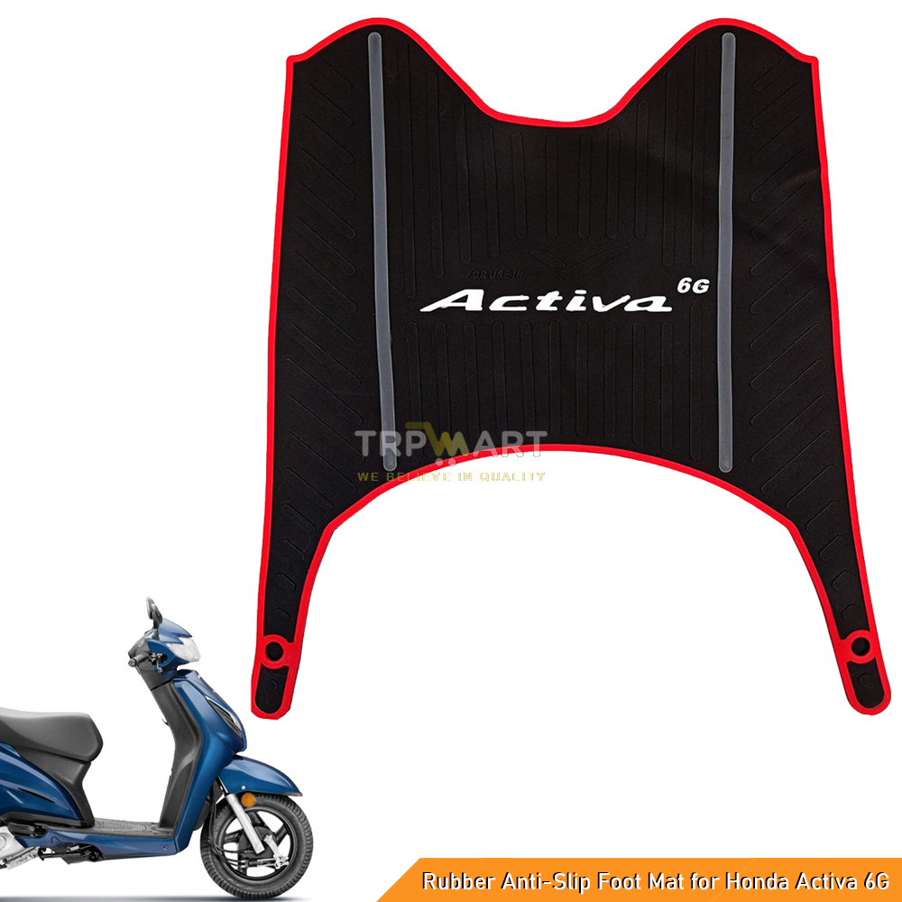 Premium Honda Activa 6G Foot Mat - Waterproof, Anti-Skid Rubber Floor Mat - Durable All-Weather Protection (Multi Color)