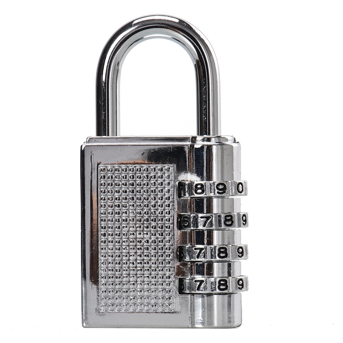 Combination Padlock 4 Digit Password Locks Suitcase Luggage Metal Waterproof Password Padlock for School Locker Gym Locker Gate - 4 Digit Re-Settable Combination Lock
