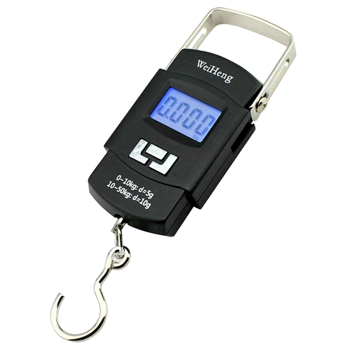 50kg x 10g Mini Portable Electronic Scale Weight Luggage Scale Digital Travel Hanging Hook Scale Portable Weighing Scale With Temperature Display