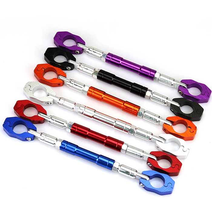 Universal Adjustable Motorcycle Handlebar Cross Bar, 7/8" 22 mm Aluminum Alloy Motorcycle Handlebar Brace and Clamp Bar Set, Handle Rod
