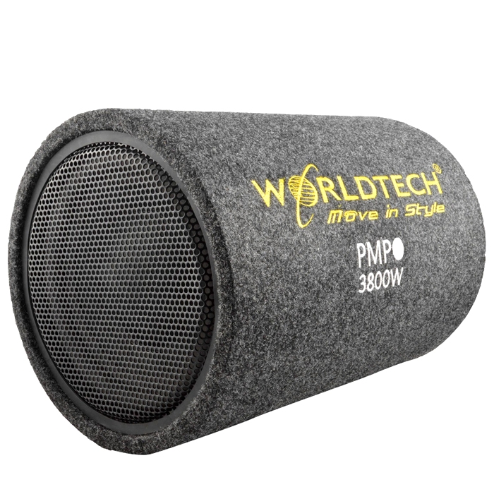 WORLDTECH 3800W PMPO WT-BT1400 Car Bass Tube with 10 Inch Sub-woofer, Built-in Amplifier Bass Tube