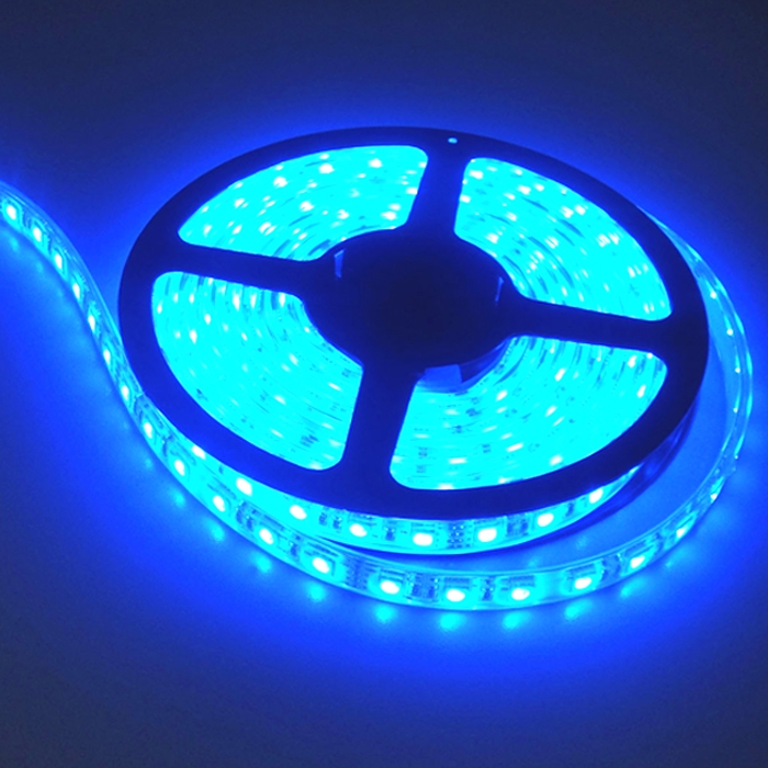 Blue 5 Meter SMD 3528 LED Flexible Strip Tape 300 LED Light For Home Decor, Automobile, Indoor & Outdoor Lighting Rope + Free 12 Volt DC LED Driver