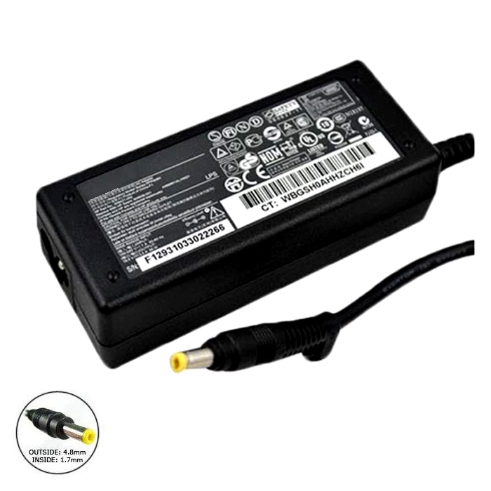 18.5V 3.5A 65W Power Adapter/ Laptop Charger Replacement for HP, Compaq Laptop With 4.8*1.7 mm Barrel Type Yellow Tip Connector