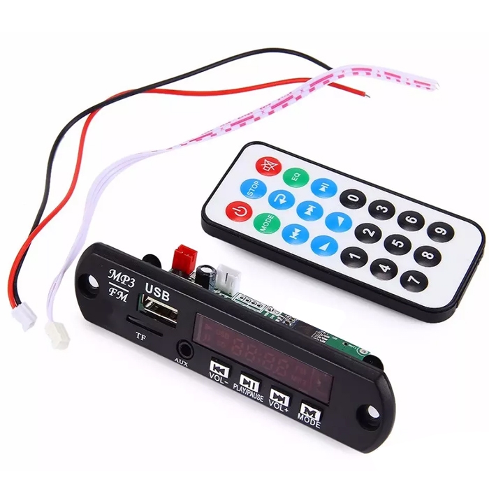 Stereo Music Audio Kit FM, USB, AUX, SD Card, MP3 Decoder Module, Dancing Display With Fully Remote Control - VTF-108