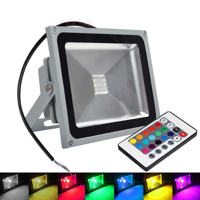 Waterproof RGB 20W LED Flood Light AC 110-264V Spotlight For Indoor & Outdoor Use