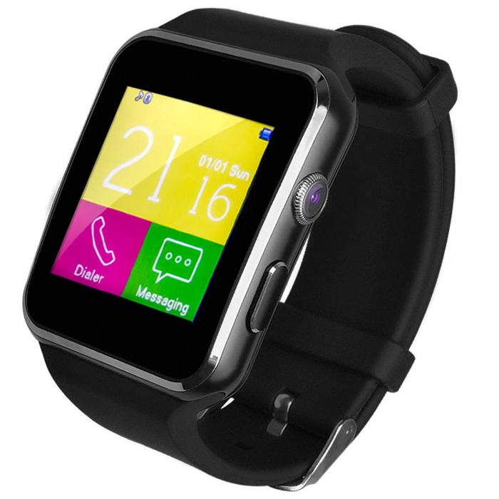 X6 Curved Bluetooth V4.0 Smart Watch Phones For Android, Bluetooth Wrist Watch, Camera, Pedometer With Sim Card & Memory Slot