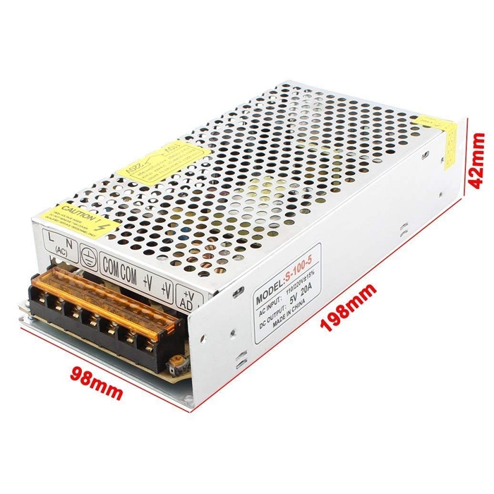 Input 100 240V 50 60hz Switching Power Supply Output 5V 20A 100W