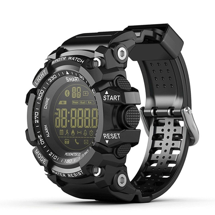 EX16 Sport Smart Watch, Bluetooth V4.0 IP67 Waterproof Sports Wristwatch Pedometer Call SMS Reminder Remote Control Luminous Dial Watch For Android IOS