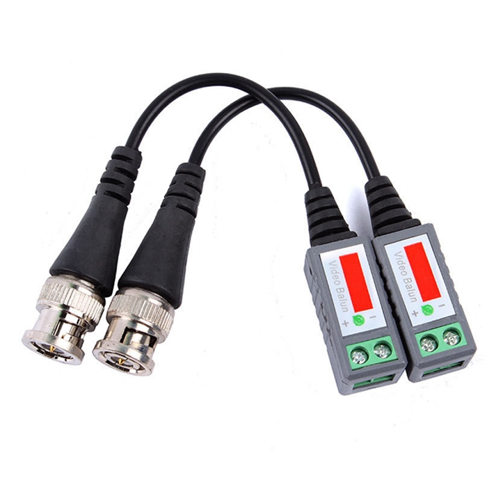 2 Pcs Anti-Interference UTP 1 Channel Passive Video Balun Connector, Video Balun for Coax to Camera CCTV