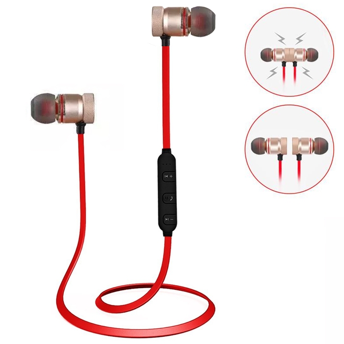 Sport Magnetic Bluetooth 4.1 in-Ear Noise Isolating Sport Earbuds/ Earphones/ Headphones with Mic and Controller, Sweatproof, Designed for Running, Jogging and Gym