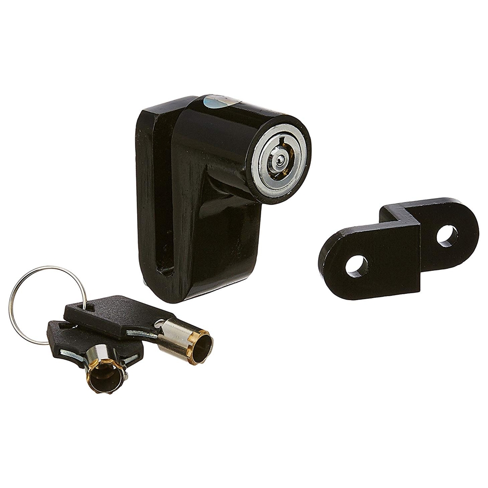 Universal Bike Disc Brake Lock, Bicycle Anti Theft Wheel Disk Locks, Motorcycle, Anti Rust Lock Bike Locker for Two Wheeler, Bike Safety Accessories - With 2 Keys (Random Colour)