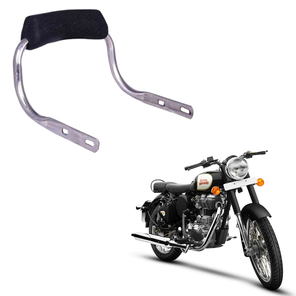 Backrest Comfortable Cushion for Royal Enfield Classic 350/ 500, Electra 350/ 500, Standard Bullet 350/ 500, Back Rest Support Pillion Black Cushion Style Backrest