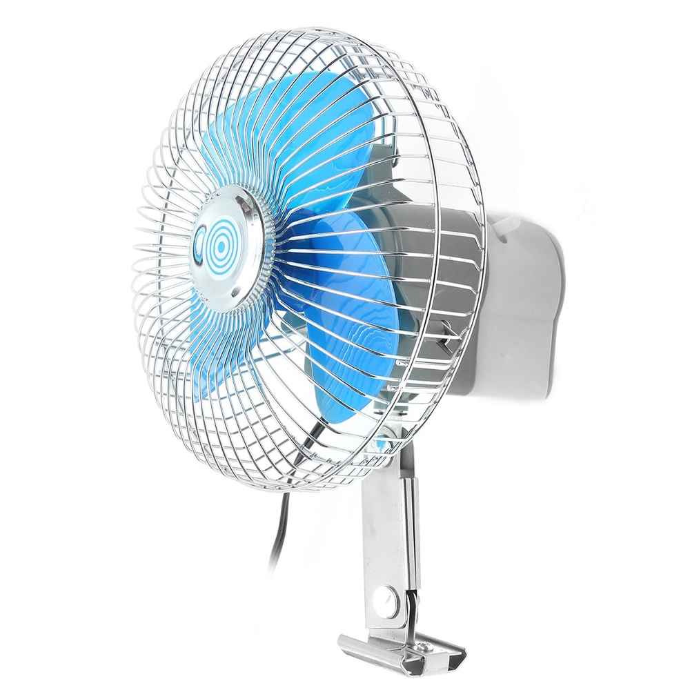 High Quality Oscillating 12 Volt Automotive Car Fan 6 Inches, 12V DC Power Fan for Car/ Jeep/ Trucks/ SUV’s, Also Suitable for Home & Shop