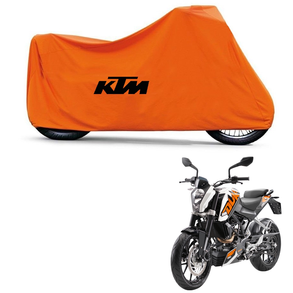 High-Quality KTM Bike Body Cover with Mirror Pockets - Waterproof, Dust-Proof, UV Protection for All KTM Models (Orange)