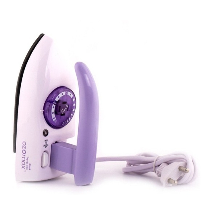 OZOMAX Sleek Mini Travel Iron Portable & Clothing Temperature Control Non Stick, Mini Sleek Travel Iron with Fordable Handle
